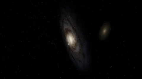 Approaching Andromeda galaxy Stock Footage 122902898