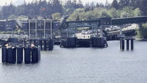 Approaching the Bainbridge Island Winslow Ferry Dock Stock Footage 334155249
