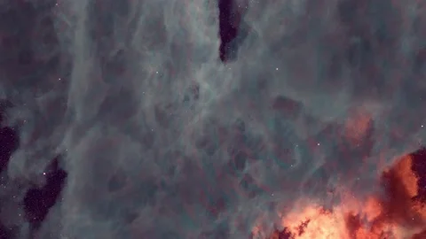 Approaching the blue nebula in outer space. Stock Footage 148268069
