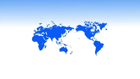 Approaching Blue World Map Light 库存影片 332457265