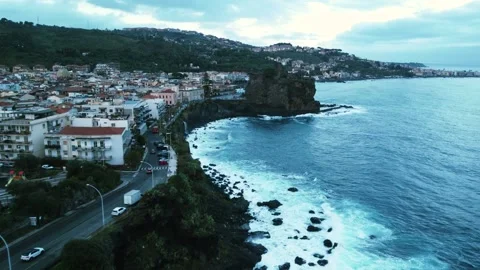Approaching Castle by the sea Stock Footage 167310502