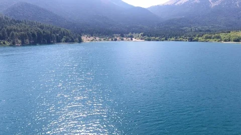 Approaching the coast of the Lake Video stock 116421725