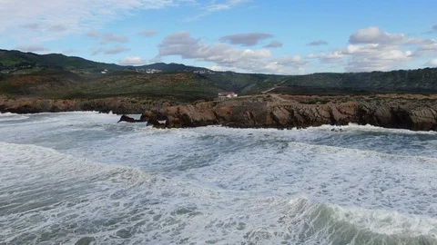 Approaching the Continent Stock Footage 123246492