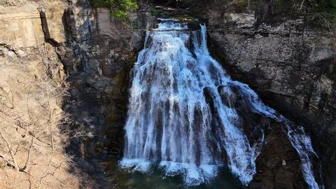Approaching - Delphi Falls - Central New York Foto stock