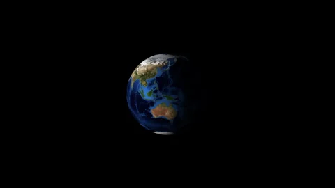 Approaching Earth rotating in space - animation Stock Footage 276279707