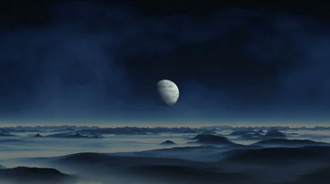 Approaching the gas giant Stock Footage 33741212
