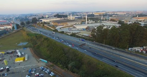 Approaching the highway by air Stock Footage 106896343