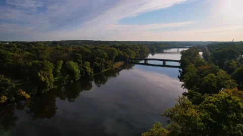Approaching a Highway over water Stock Footage 218467343