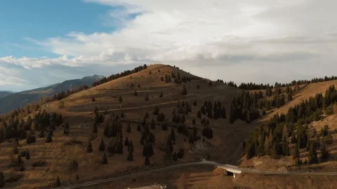 Approaching the hill at sunset Stock Footage 108653876