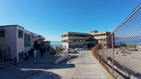 Approaching a Historic Building on a Former Prison Island Stock Footage 327766046
