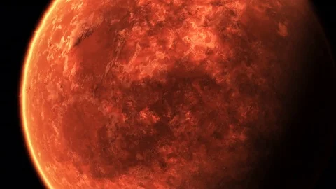Approaching the Hot Planet 25FPS Stock Footage 82996062
