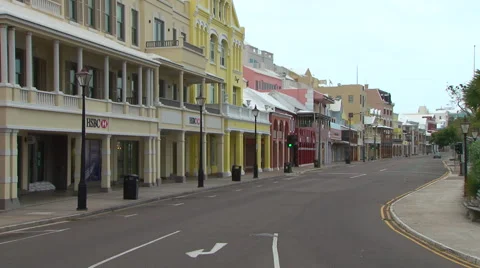 Approaching hurricane empty streets Stock Footage 42968863
