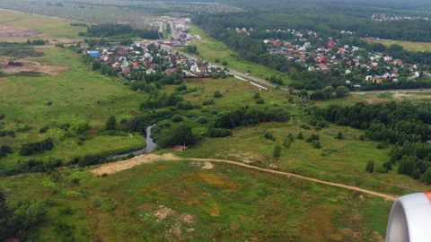 Approaching landing, view from the window Stock Footage 162847646