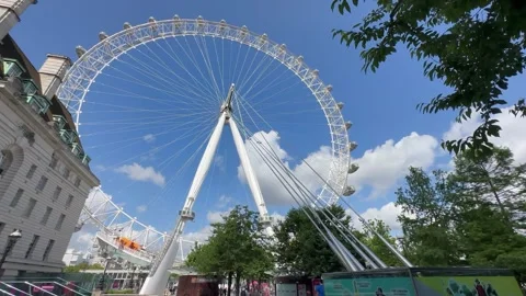 Approaching the London Eye 4k 스톡 동영상 244884940