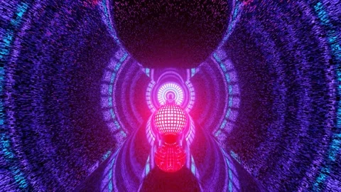 Approaching luminous light tunnel 4k uhd 3d rendering vj loop Stock Footage 160823605