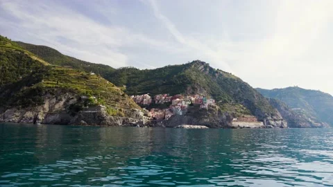 Approaching Manarola in Italy Stock Footage 223252353