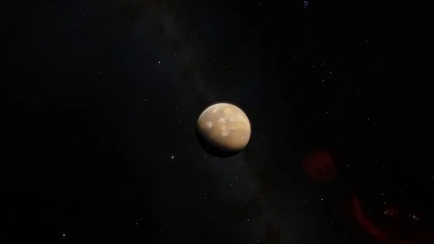 Approaching Mars from space Stock Footage 122902228