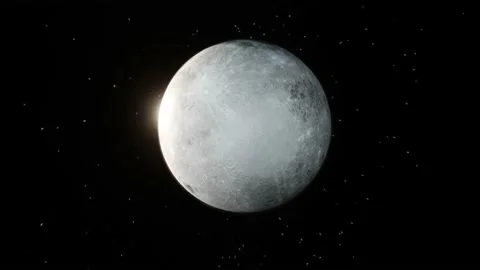 Approaching the moon Stock Footage 155146560