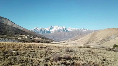 Approaching Mountains Stock Footage 123453339