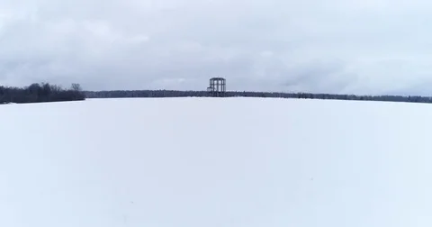 Approaching to the object under construction Stock Footage 73690910