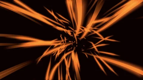 Approaching Orange Particles with trails (3d rendering) Stock Footage 84782265