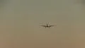 Approaching plane in the morning HD Footage