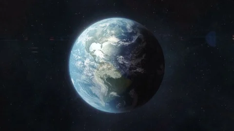 Approaching Planet Earth Stock Footage 84192904