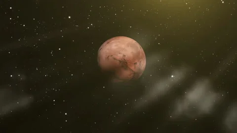 Approaching at Planet Mars. Elements of this video furnished by NASA.  動画素材 140881882