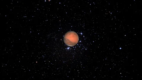 Approaching Planet Mars Stock Footage 94853726
