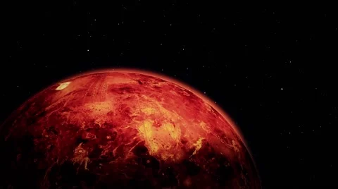 Approaching to Planet Mars in Outer Space Stock Footage 65439793