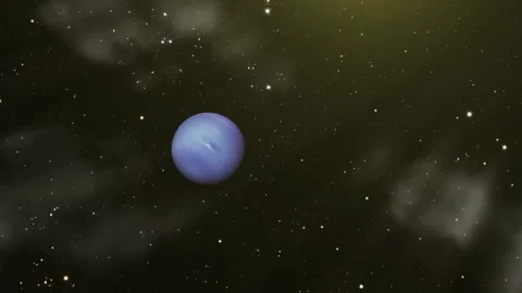 Approaching the Planet Neptune. Elements of this video furnished by NASA.  Stock Footage 140881959