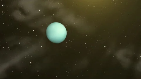 Approaching the Planet Uranus. Elements of this video furnished by NASA.  Stock Footage 140883148