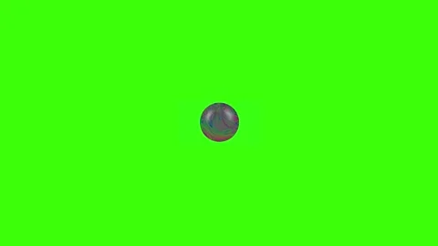 Approaching Rainbow colors in a soap ball on a green screen Stock Footage 288724235