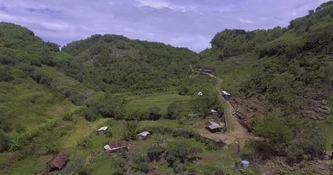 Approaching rice field java Stock Footage 71716237