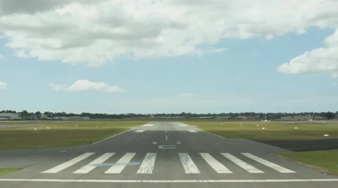 Approaching runway aerial shot Stock Footage 45669184