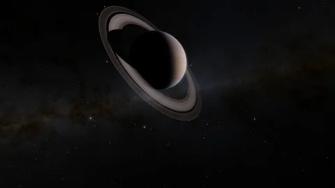 Approaching Saturn's ring Stock Footage 122902439
