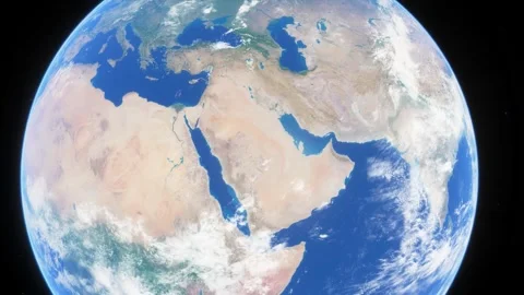 Approaching saudi arabia from space Stock Footage 270718745