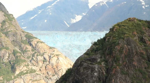 Approaching the Sawyer Glacier in Alaska Stock Footage 33735783