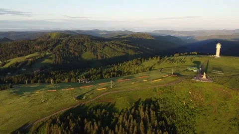 Approaching to Seebuck &amp; turn in Feldberg in Black forest mountains 4K - part 2 Stock Footage 156849894