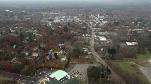 Approaching a small town south of Boston. Shot in November 2011. Stock Footage 59162581