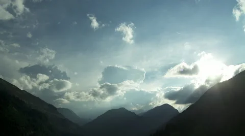 Approaching storm in the austrian alps Stock Footage 58647703