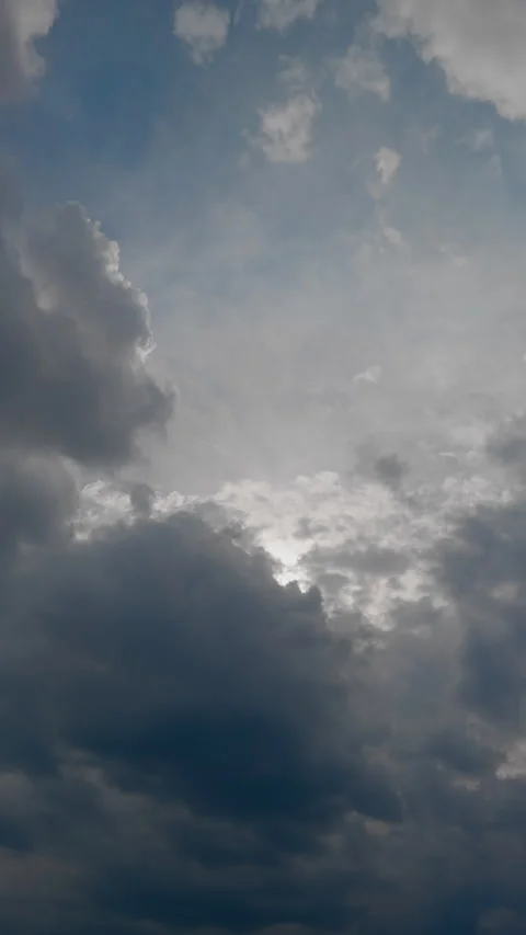 Approaching storm cloud formations suggest imminent severe weather conditions Video stock 334012515
