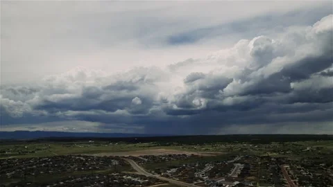 Approaching Storm Drone View Colorado 4K Video stock 201706692