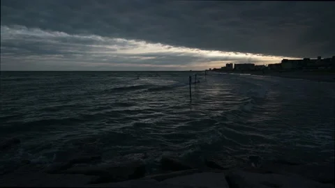 Approaching storm in Galveston Texas. Stock-Footage 220108323
