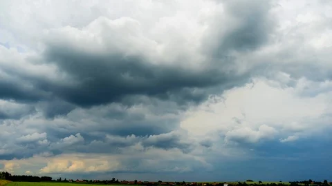 Approaching storm with heavy clouds Stock Footage 91124118