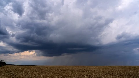 Approaching storm with heavy clouds Stock Footage 93124240