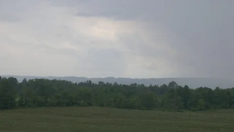 Approaching Storm over Farmlands 스톡 동영상 78690968