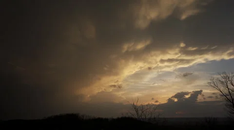 Approaching Storm Sunset Stock Footage 39567789