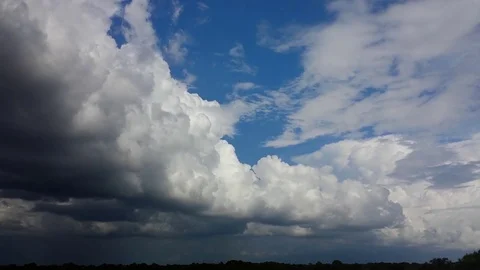 Approaching Thunderstorm with Lightning Strike (1080p 25fps) Stock Footage 81097495