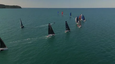 Approaching the top mark Stock Footage 254583495
